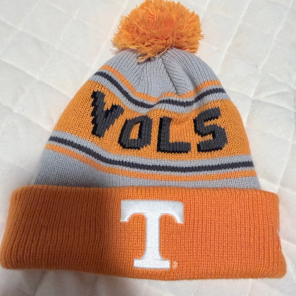 Tennessee Volunteers Orange and Gray Pom Pom Beanie